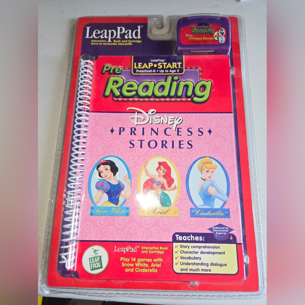 NEW: LeapPad Pre Reading Disney Princess StoriesLeap Start Preschool-k Up To 5